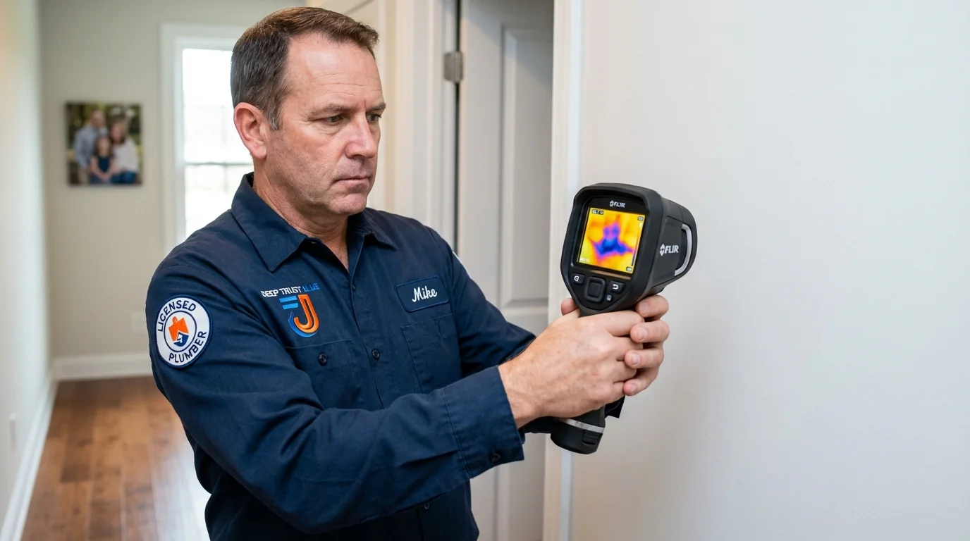 Thermal imaging leak detection by Johns Plumbing LLC in Provincetown